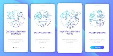 Identify customers needs onboarding mobile app page screen Stock Illustration