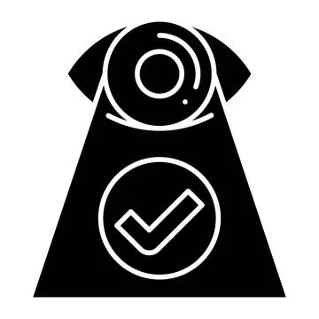 Identify Glyph Icon Stock Illustration