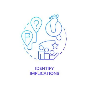 Identify implications blue gradient concept icon Stock Illustration