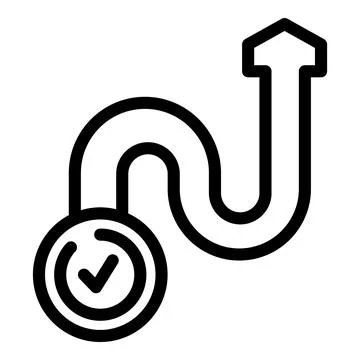 Identify right decision icon outline vector. Decisions making process Illustrazione stock