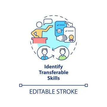 Identify transferable skills concept icon Stock Illustration