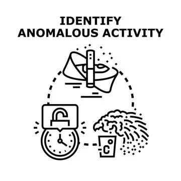 Identifying anomalous activity and recognizing security threats Stock Illustration