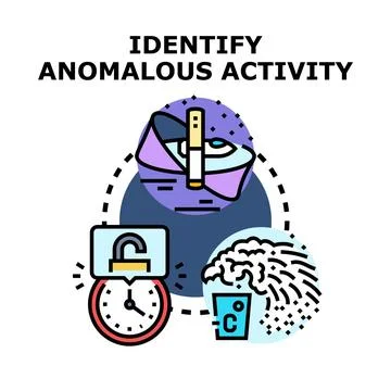 Identifying anomalous activity and recognizing security threats Stock Illustration