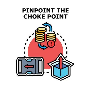 Identifying bottlenecks and critical points in business process Stock Illustration