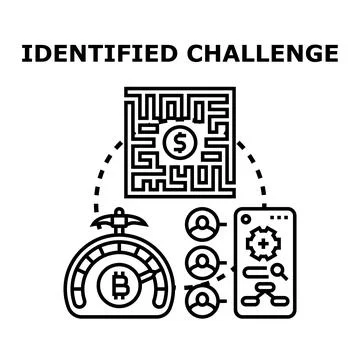 Identifying business challenge solution with problem solving strategy Stock Illustration