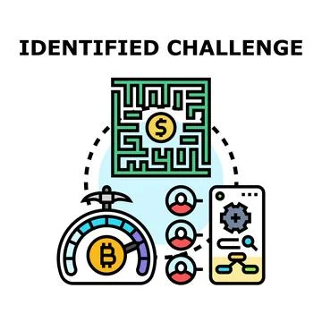 Identifying business challenge solution with problem solving strategy Ilustração Stock