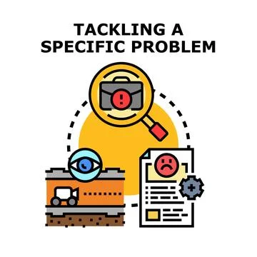 Identifying business challenges and finding solutions concept 스톡 일러스트