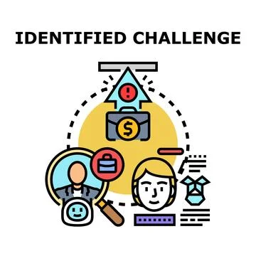 Identifying business challenges and finding strategic solutions Stock Illustration