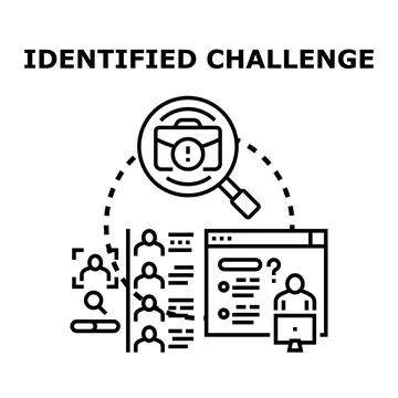 Identifying business challenges and problem solving Stockillustratie