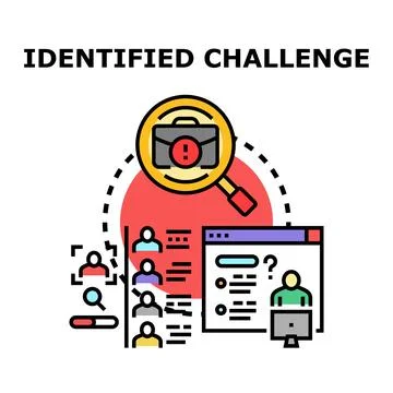 Identifying business challenges and problem solving Stockillustratie