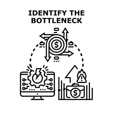 Identifying business process bottleneck for workflow optimization Stock Illustration