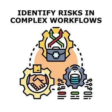Identifying business risks in complex workflow processes イラスト素材