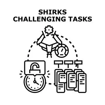 Identifying challenging project tasks and overcoming obstacles Stock Illustration