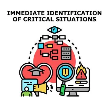 Identifying critical situations for business security system Stock Illustration