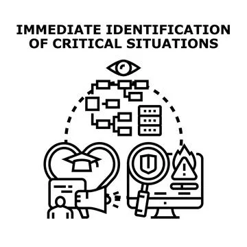 Identifying critical situations for business security system Stock Illustration