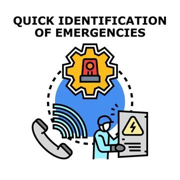 Identifying emergencies and taking quick action Stock Illustration