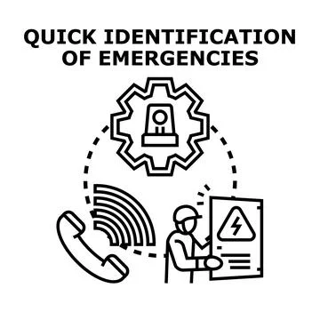 Identifying emergencies and taking quick action Stock Illustration