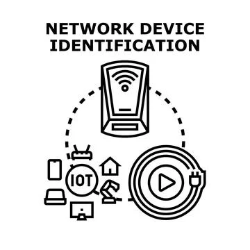 Identifying global network devices and internet things イラスト素材