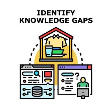 Identifying knowledge gaps and skill deficiencies Stock Illustration