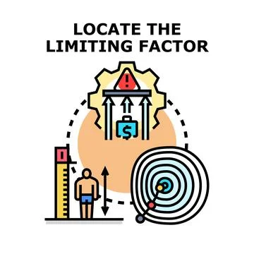 Identifying limiting factor preventing achievement goal growth Stock Illustration