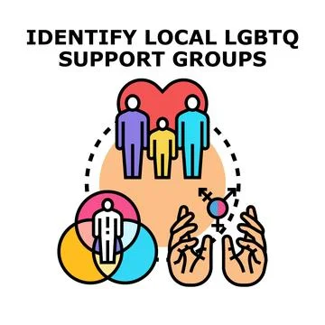 Identifying local lgbtq plus community support groups Stock Illustration