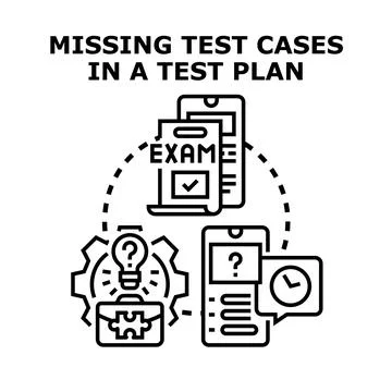 Identifying missing test cases in a quality plan Ilustração Stock