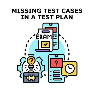 Identifying missing test cases in a quality plan Illustrazione stock