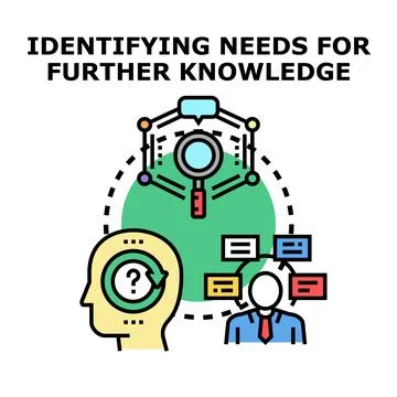 Identifying needs for further knowledge and research Stock Illustration