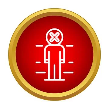 Identifying person refusing to share personal information icon Stock Illustration