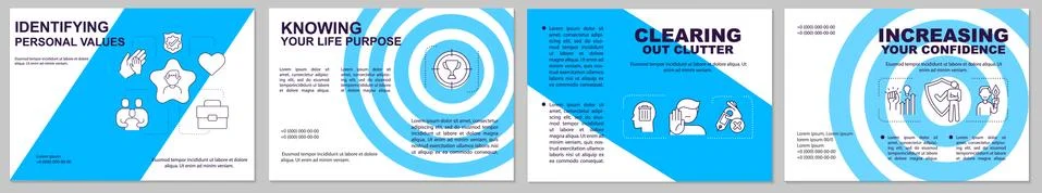 Identifying personal values brochure template Stock Illustration