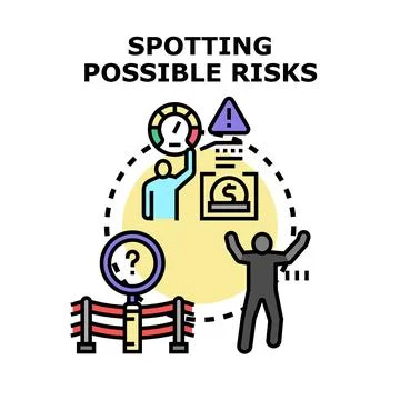 Identifying potential risks and business pitfalls Stock Illustration