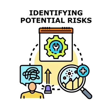 Identifying potential risks in business processes and strategy 库存插图