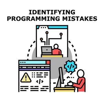 Identifying programming mistakes in software development cycle イラスト素材
