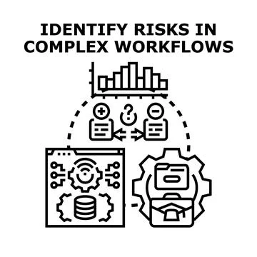 Identifying risks in complex workflows and business processes イラスト素材