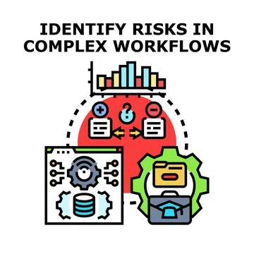 Identifying risks in complex workflows and business processes イラスト素材