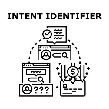 Identifying user intent for business analytics and conversion 스톡 일러스트