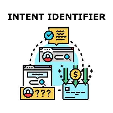 Identifying user intent for business analytics and conversion Stock Illustration