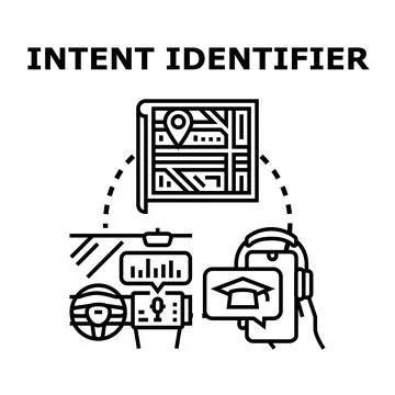 Identifying user intent through digital technology devices Stock Illustration