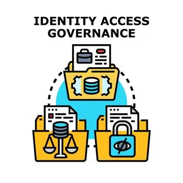 Identity access governance managing data security and compliance Stock Illustration