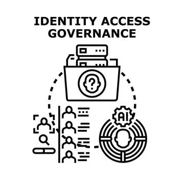 Identity access governance vector concept illustration Stock Illustration