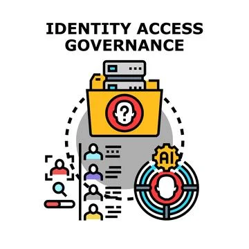 Identity access governance vector concept illustration 스톡 일러스트