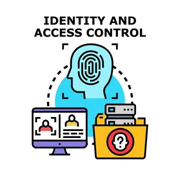 Identity and access control vector illustration Stock Illustration