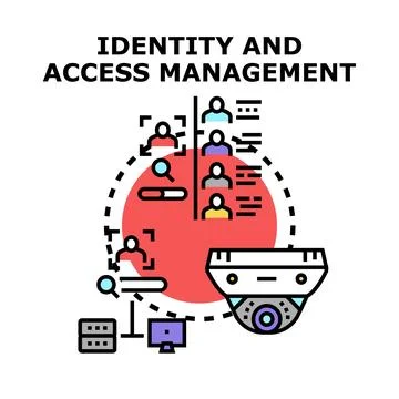 Identity and access management protecting data security Stock Illustration