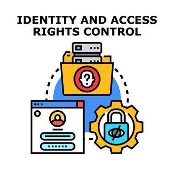 Identity and access rights control concept 스톡 일러스트