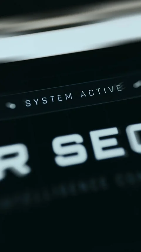 Identity and Data Protection Screen Shallow Focus with real time indicators Stock Footage 337394152