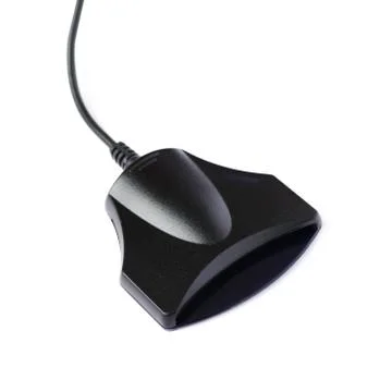 Identity authentication card reader isolated over white background Stock Photos