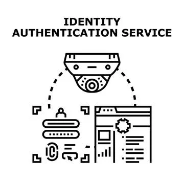Identity authentication service protecting digital access and data Stock Illustration
