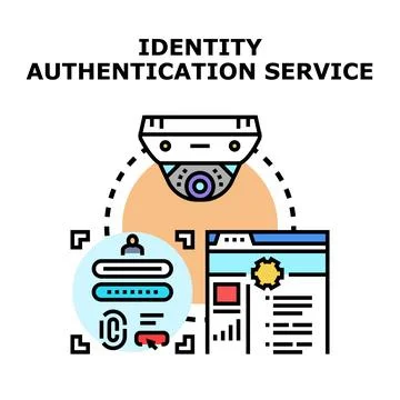 Identity authentication service protecting digital access and data Stockillustratie