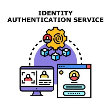 Identity authentication service securing digital access Stock Illustration