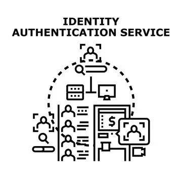 Identity authentication service for user data protection イラスト素材